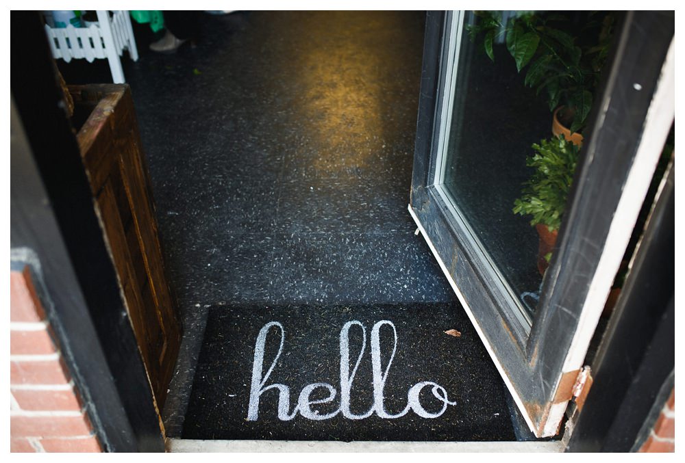 Hello doormat at Blush and Bloom in Toronto.