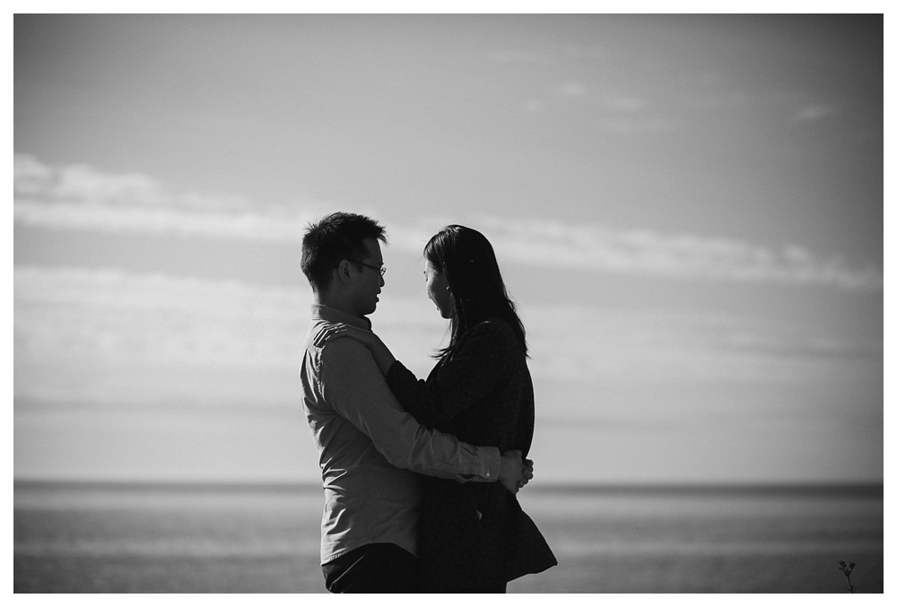 The engagement shoot which will stay in memory like a black and white photo. 