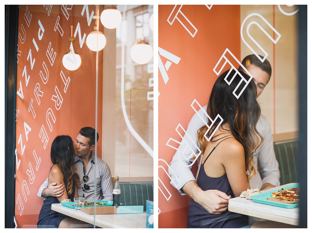 Look through the window of True True Pizza and you will see love reflected. 