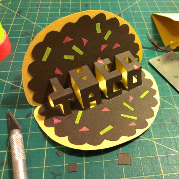 Taco Pop-Up Card for Taco Pop-Up Restaurant