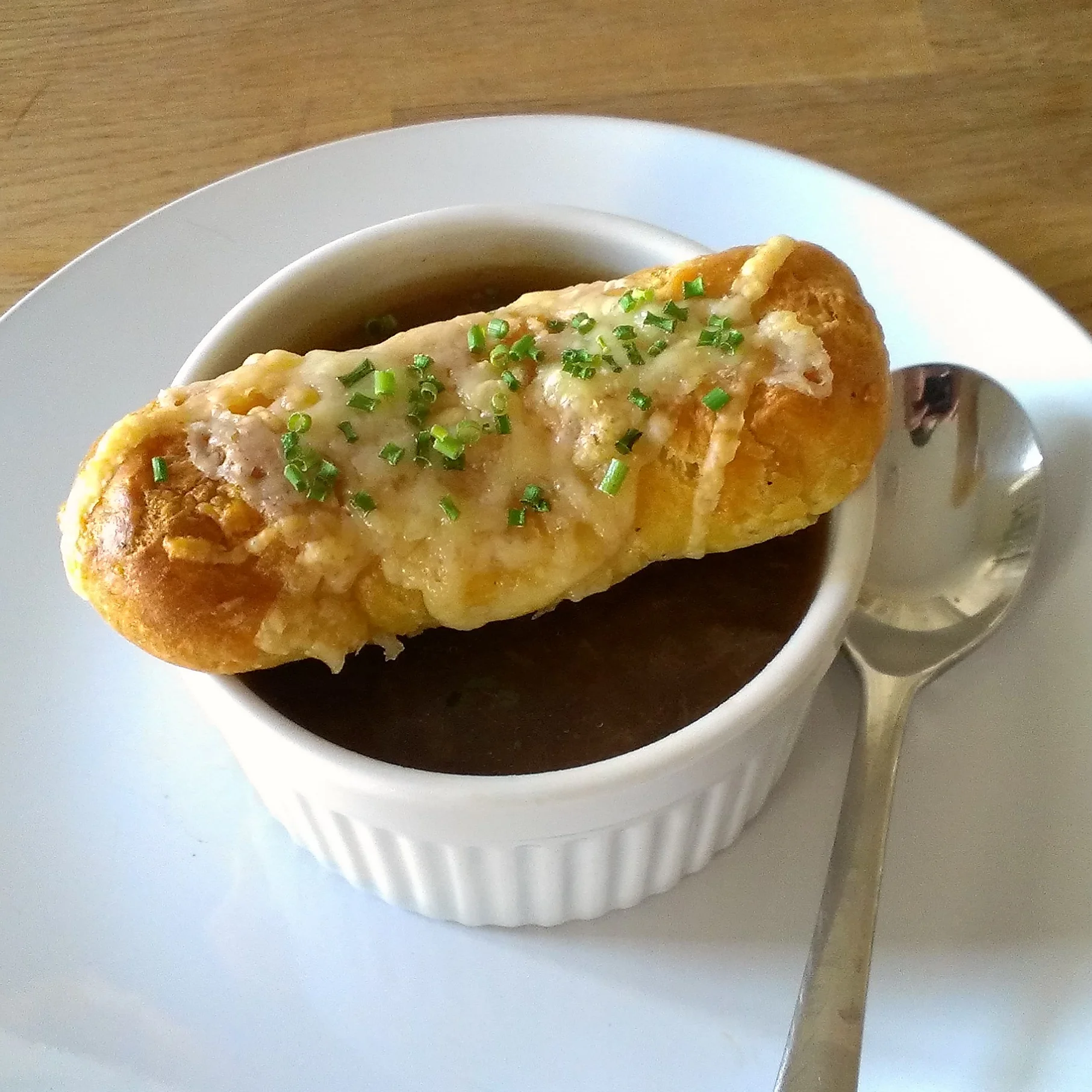 Gruyère Gougère Eclair and French Onion Soup