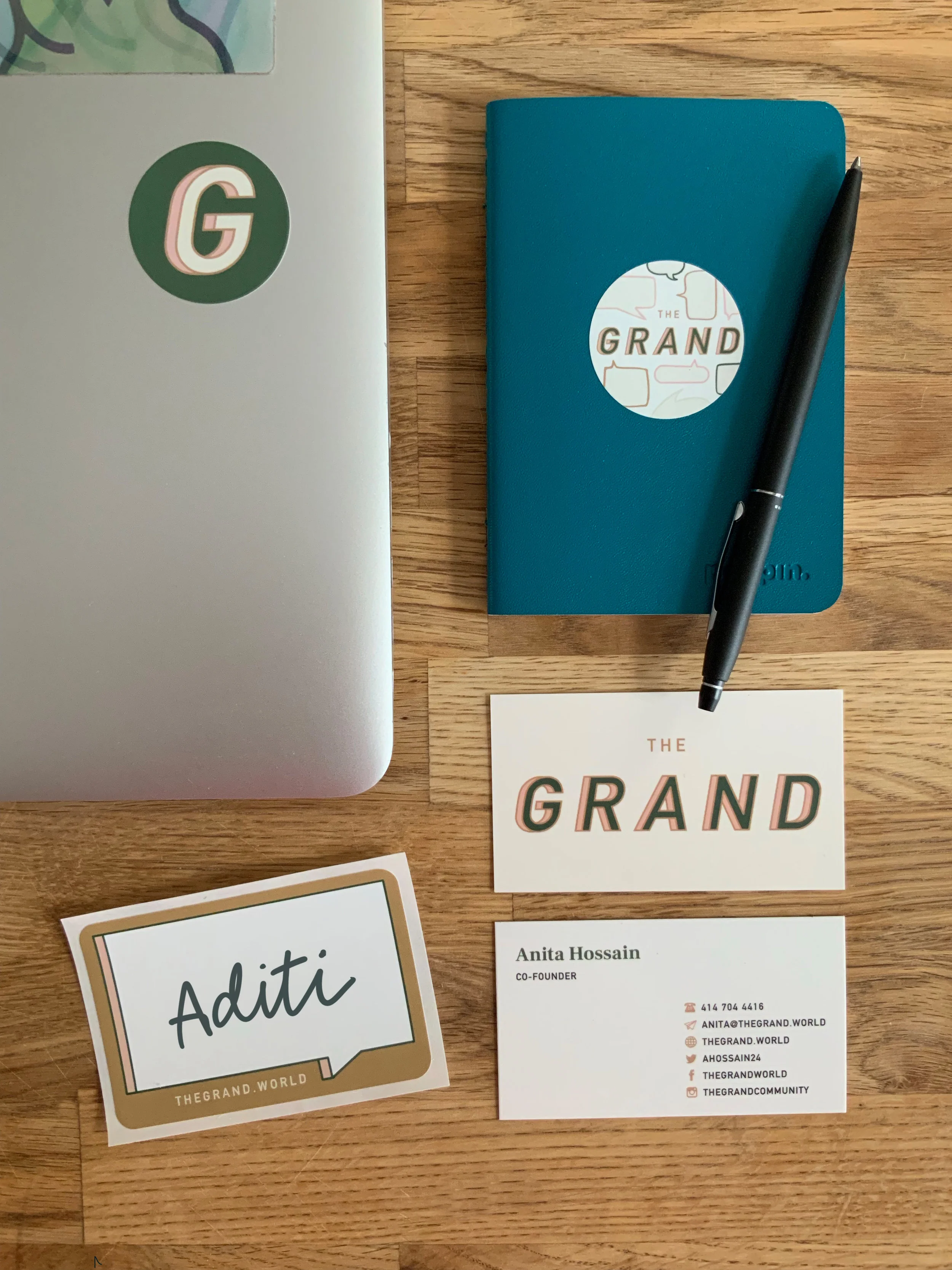 The Grand Business Card and Stickers
