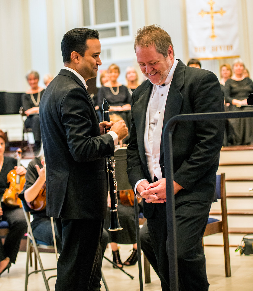 Many thanks to Cliff Roles for this photograph of Joseph Caulkins and myself, just before our Mozart Concerto performance last weekend.