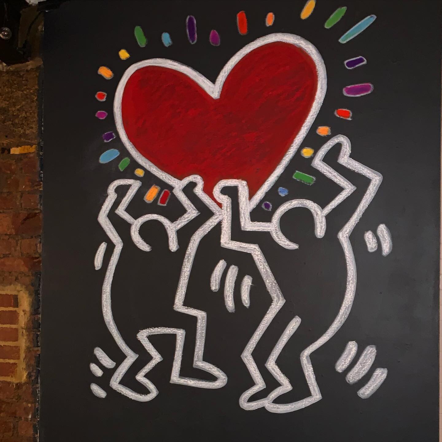 Happy Valentine&rsquo;s @markettablenyc #chalk #keithharing #love