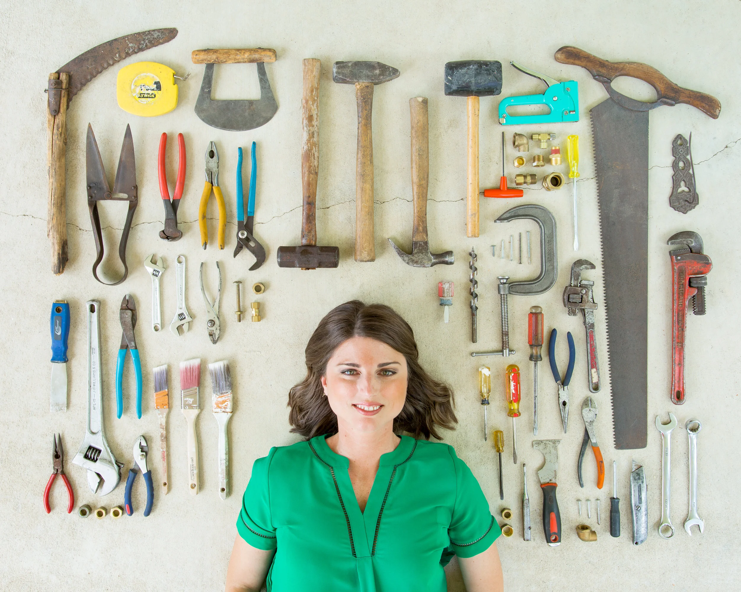 tools from brandi & jonathan's garage. many of these were used while building their home by themselves. 