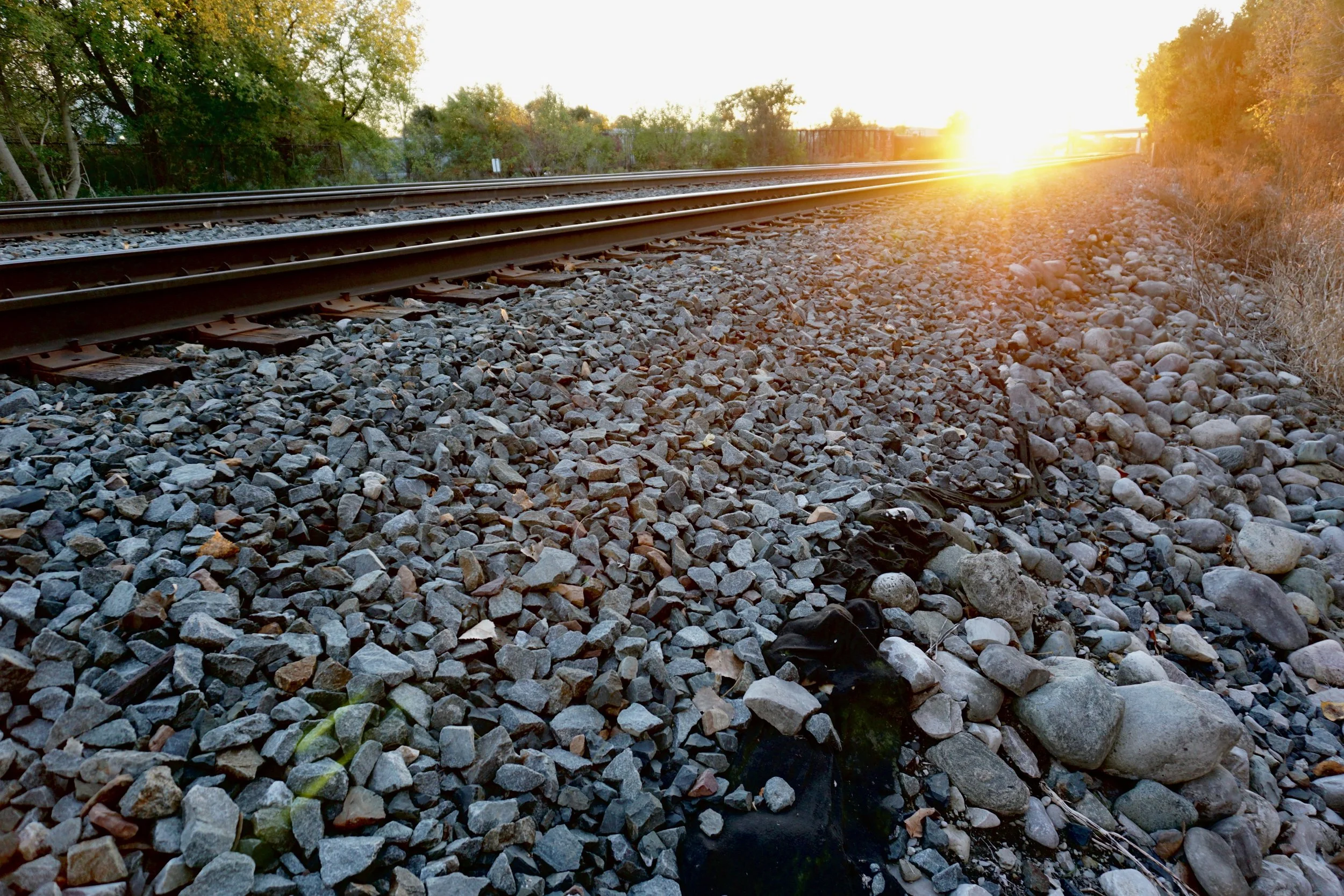 Sunset on the tracks, London, Ontario