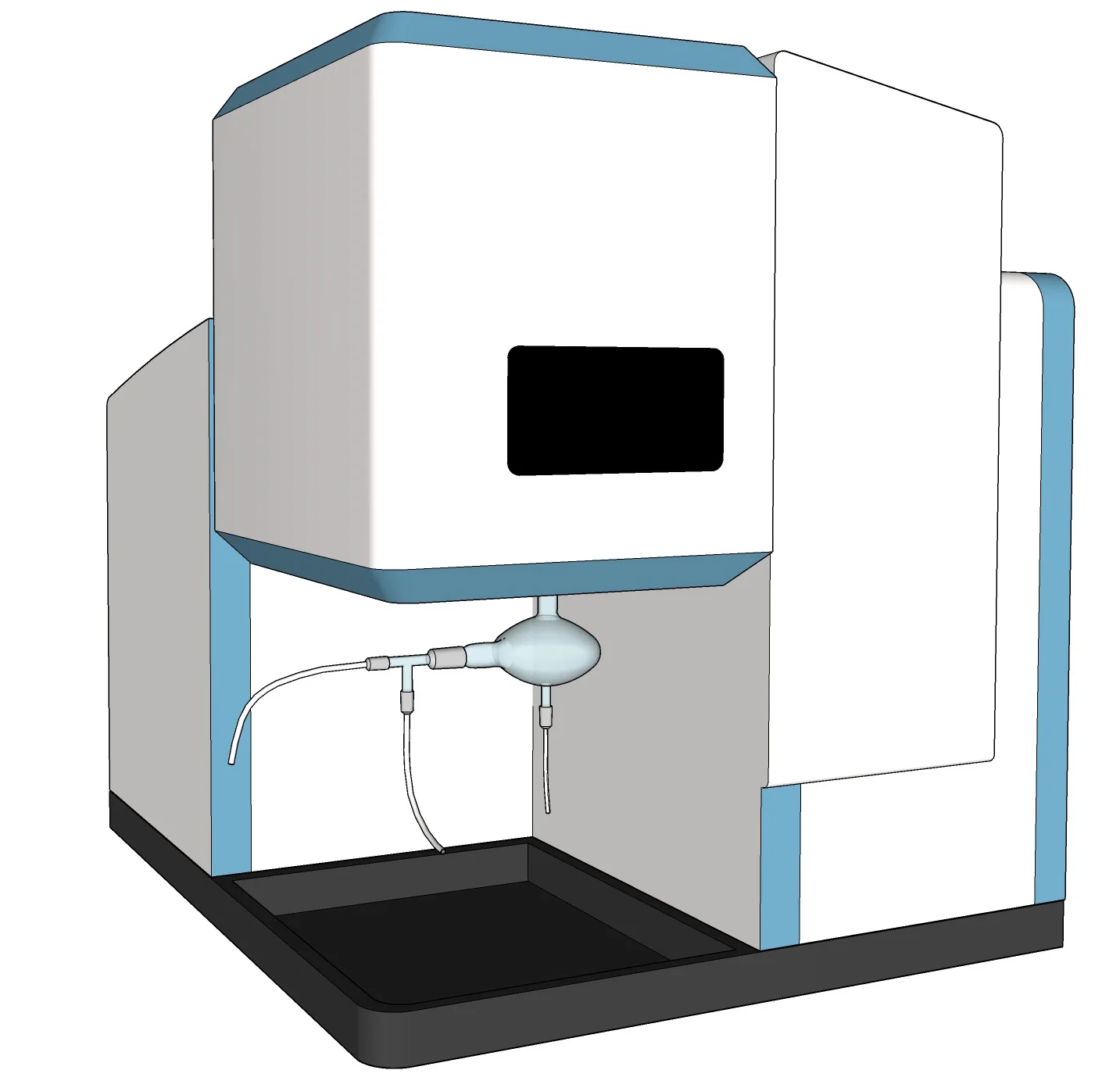Representation of an Inductively Coupled Plasma Optical Emission Spectroscopy (ICP-OES) instrument