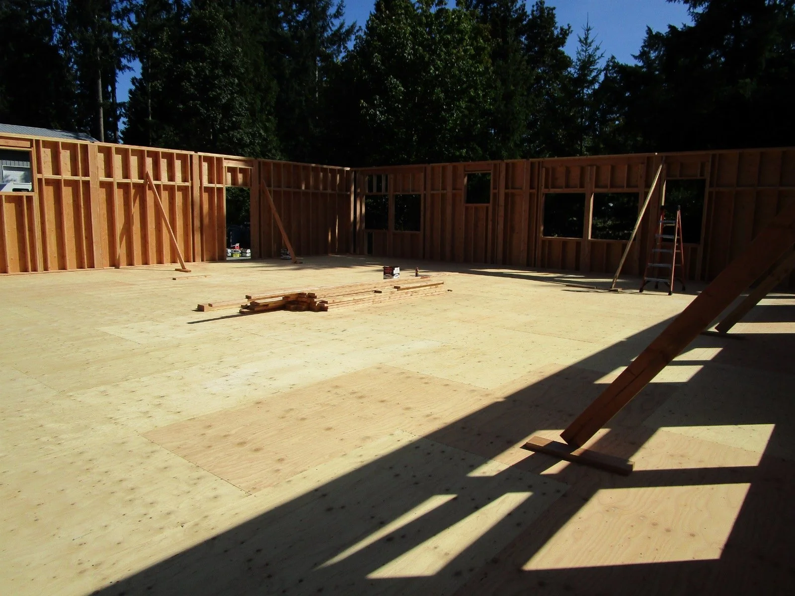 New perimeter walls go up.