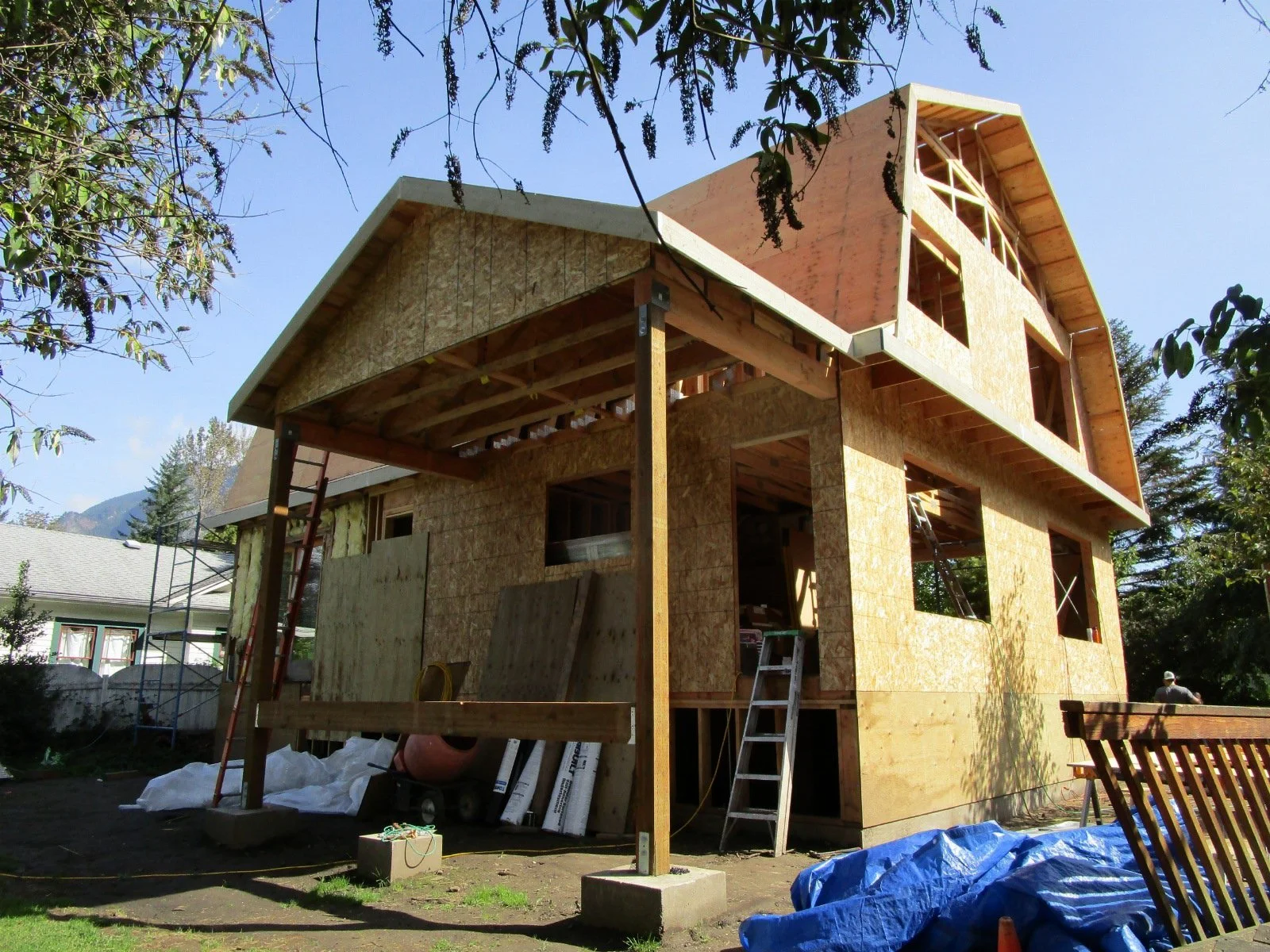 Covered deck off the kitchen.