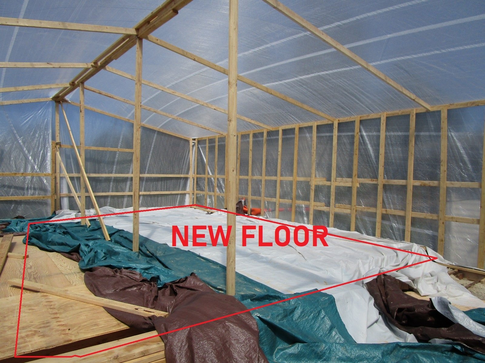 About 60% of the existing house gets a new second floor.