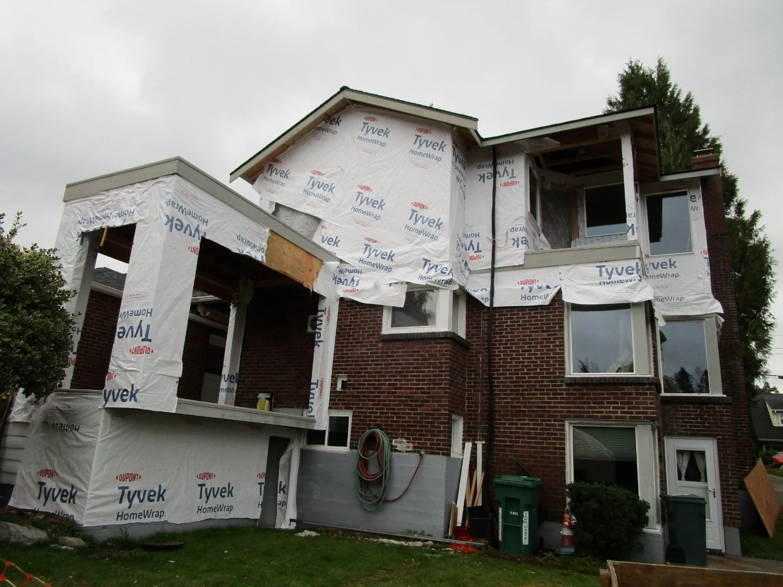 New work about ready for siding.