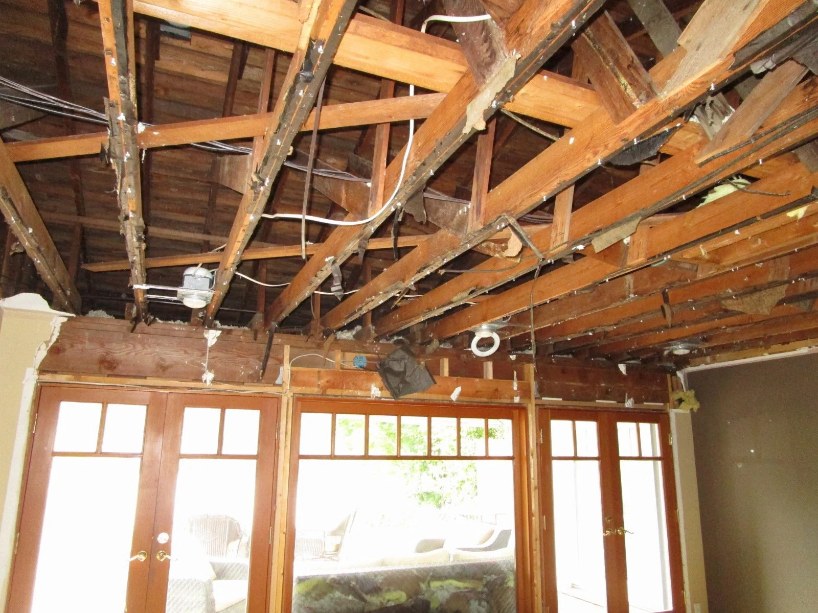 Demolition starts in the Living Room.