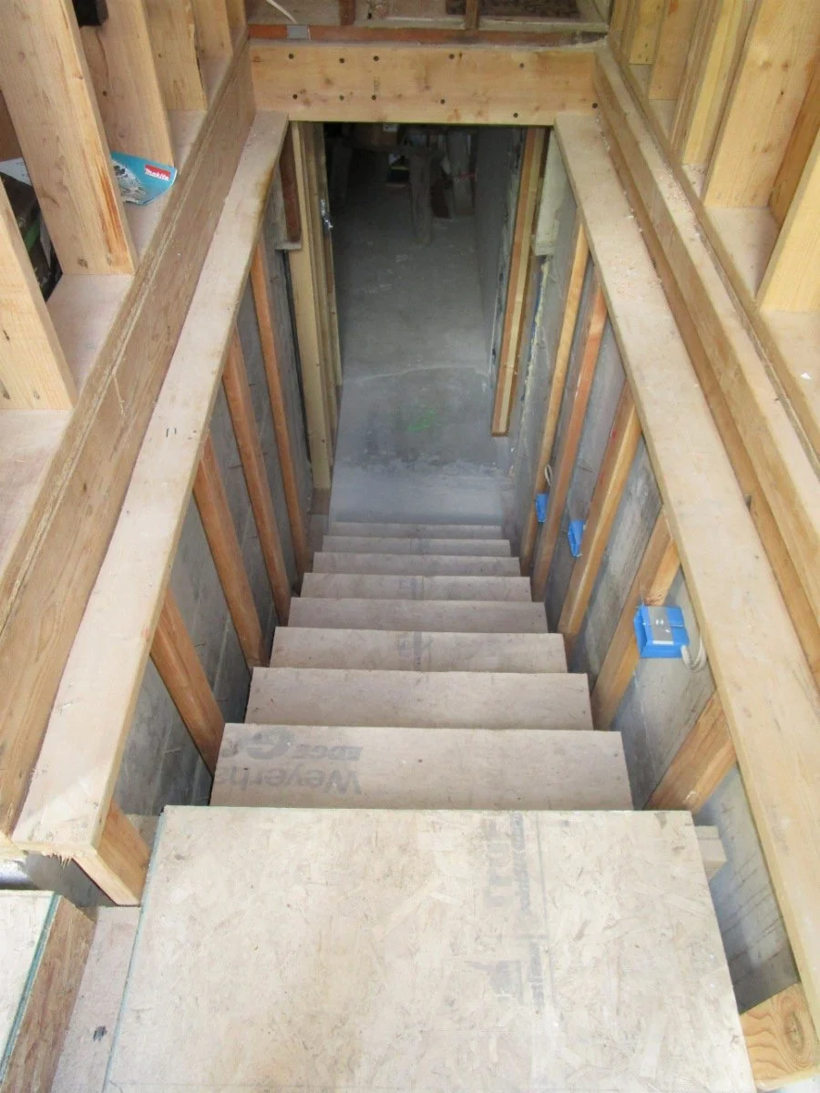 That stairwell down to the basement.