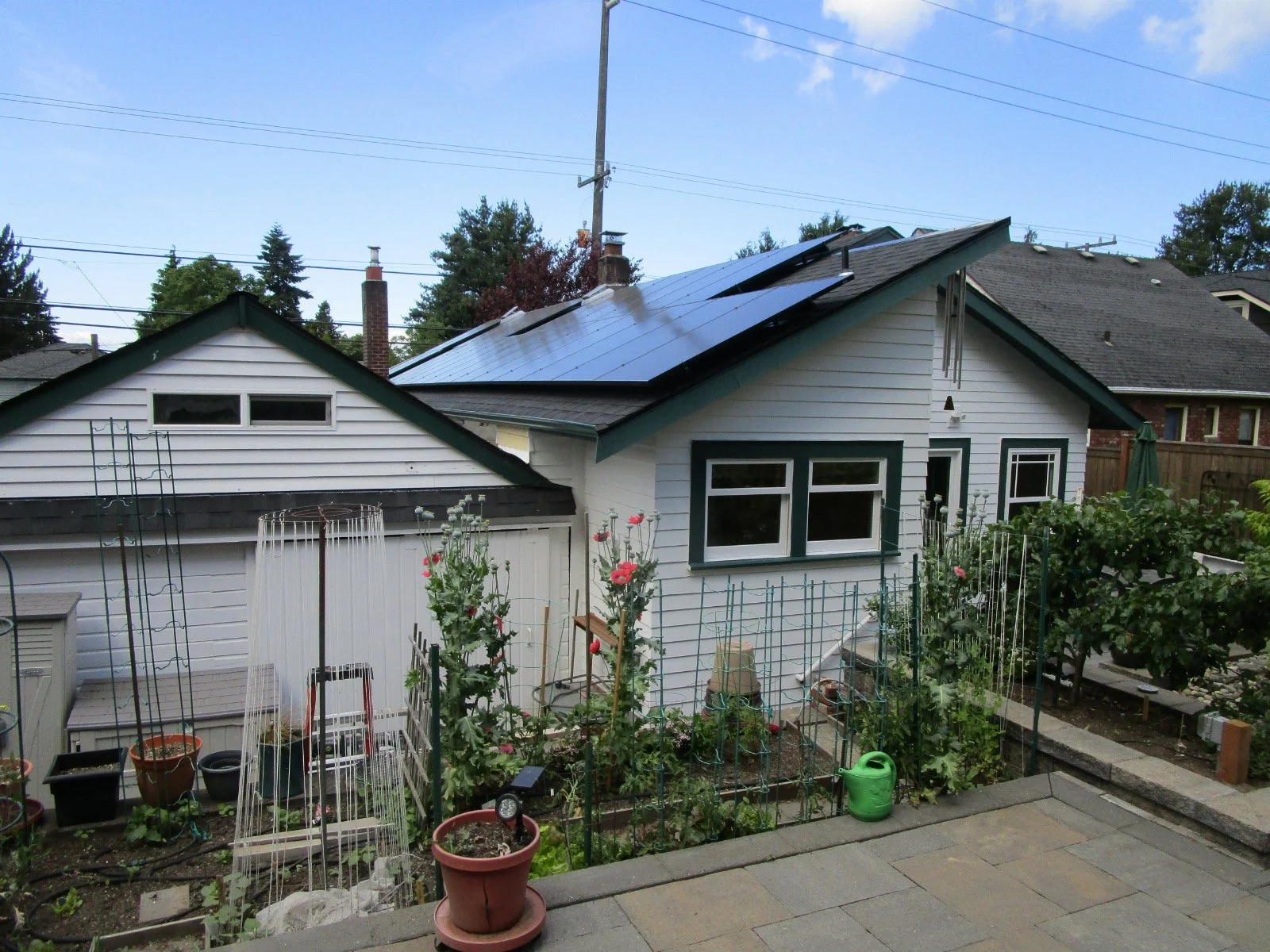 Project near completion, solar panels going on.