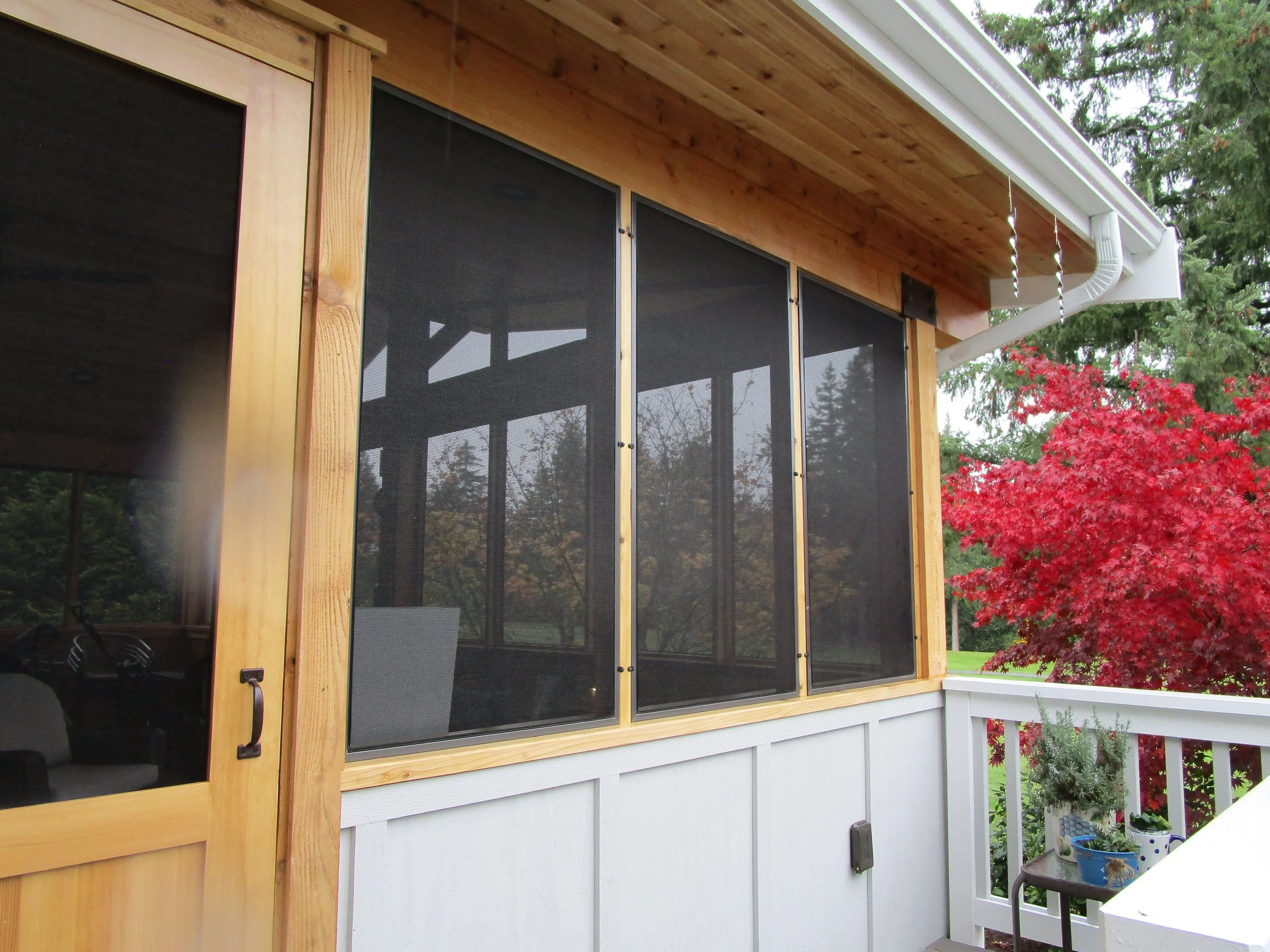 Screen are in place partly to protect from errant golf balls.