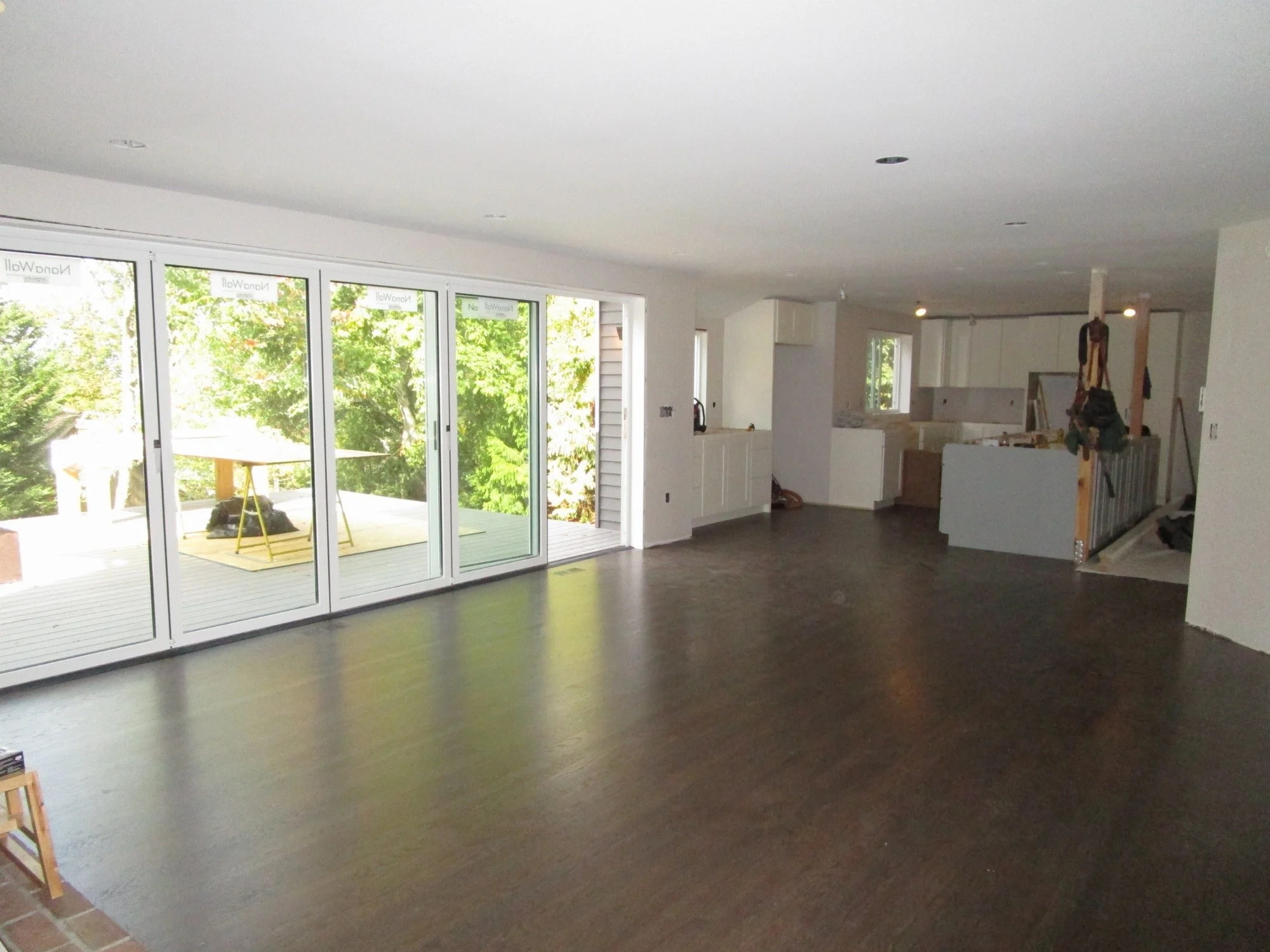 Better view of the openings we are creating, kitchen now can be seen.