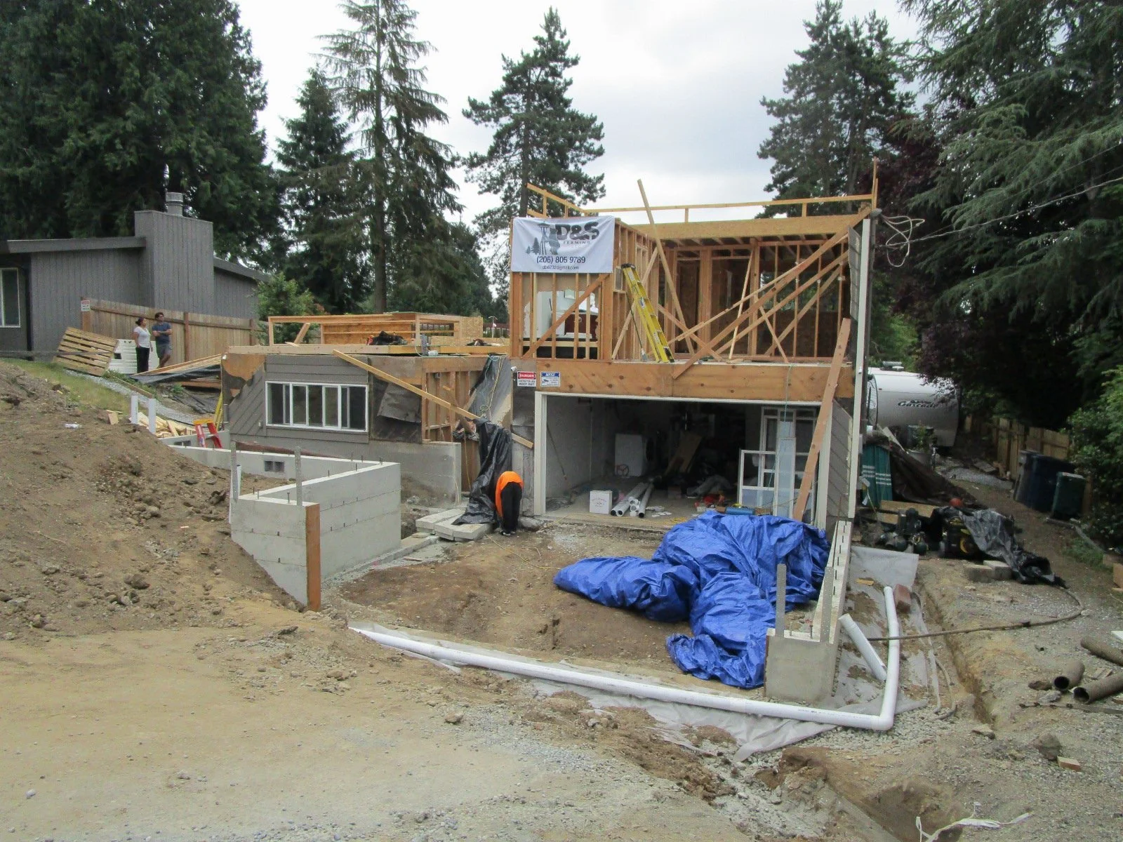 New foundations in, framing has started.