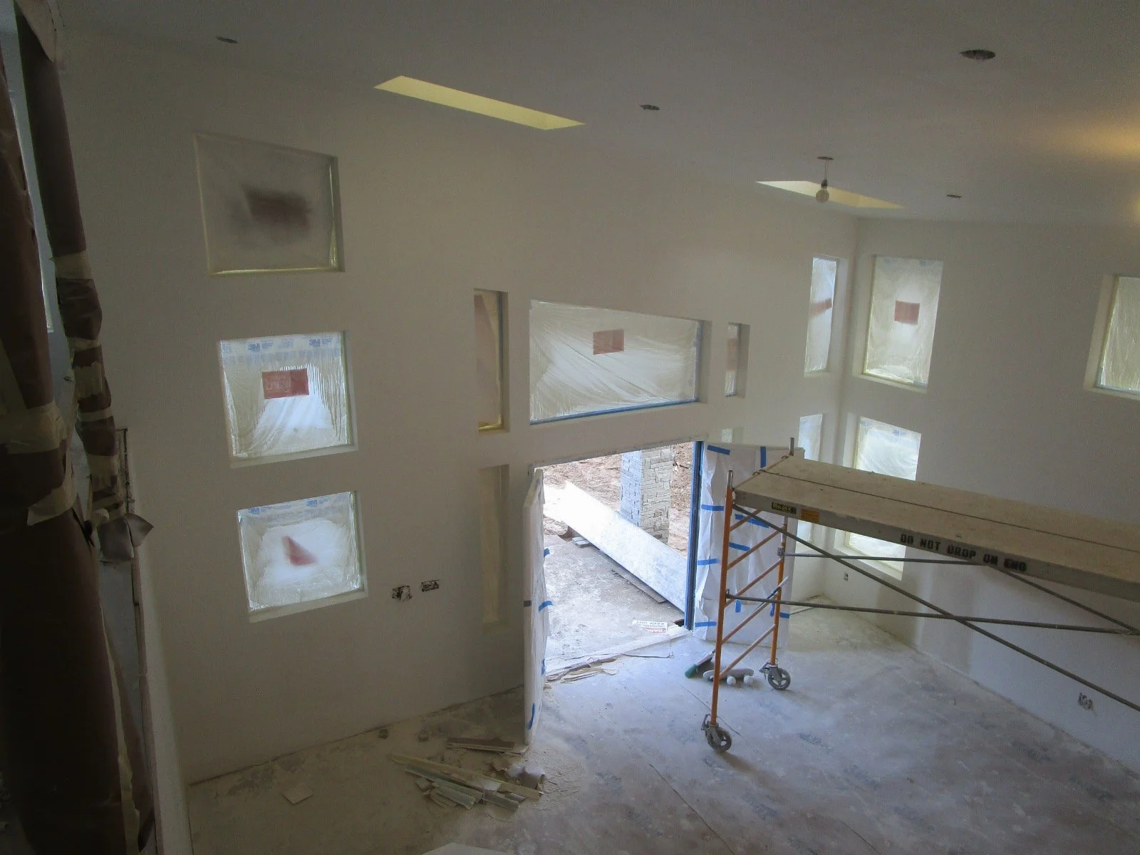 View of the entry from the upper landing.