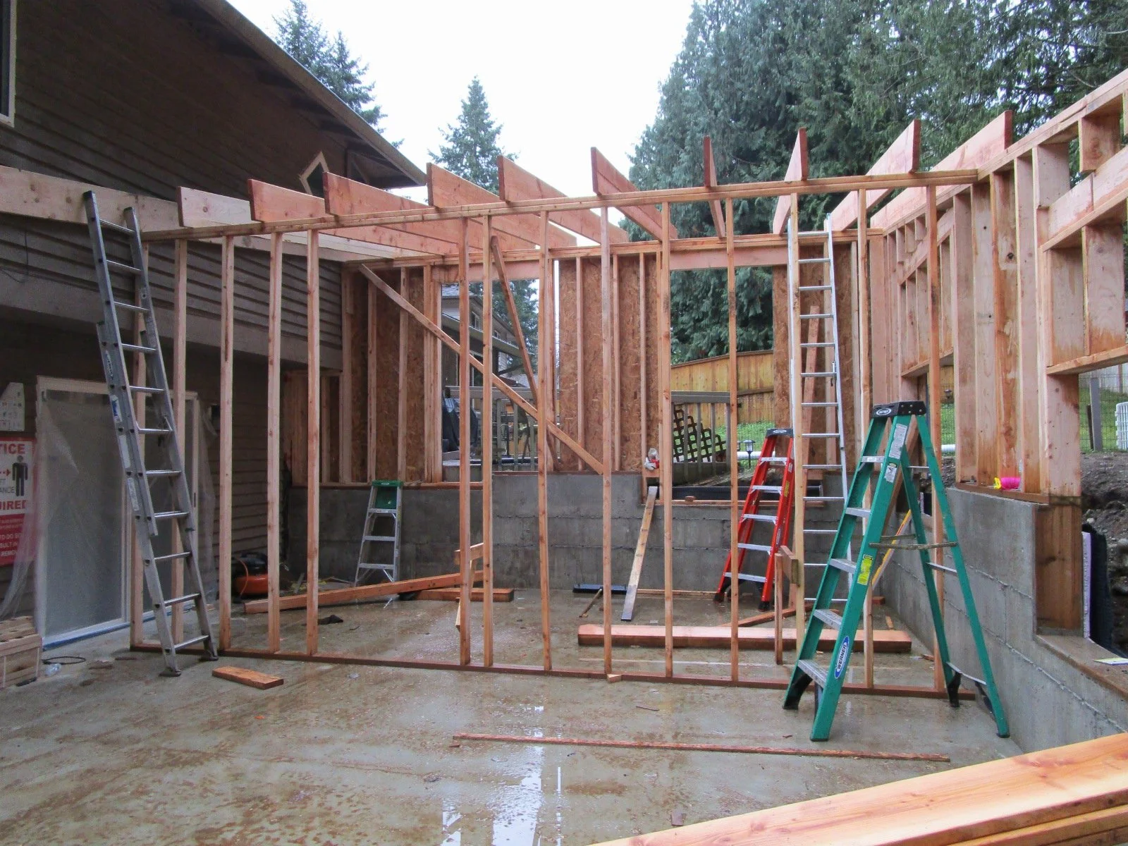 Framing can start now. 2x12 rafters.