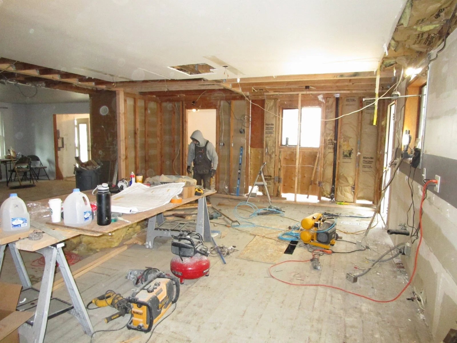 New beams starting to go in. See left of image.