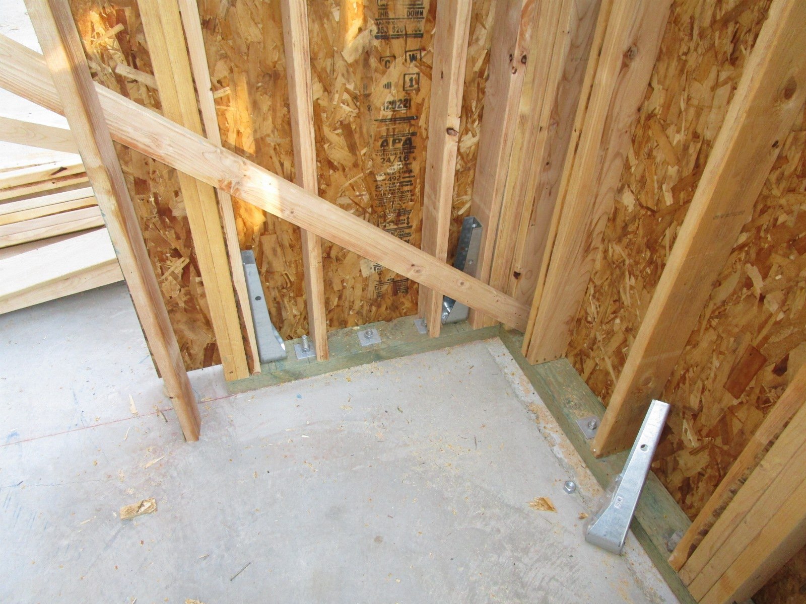 All of the garage door openings required extra seismic steel bits.