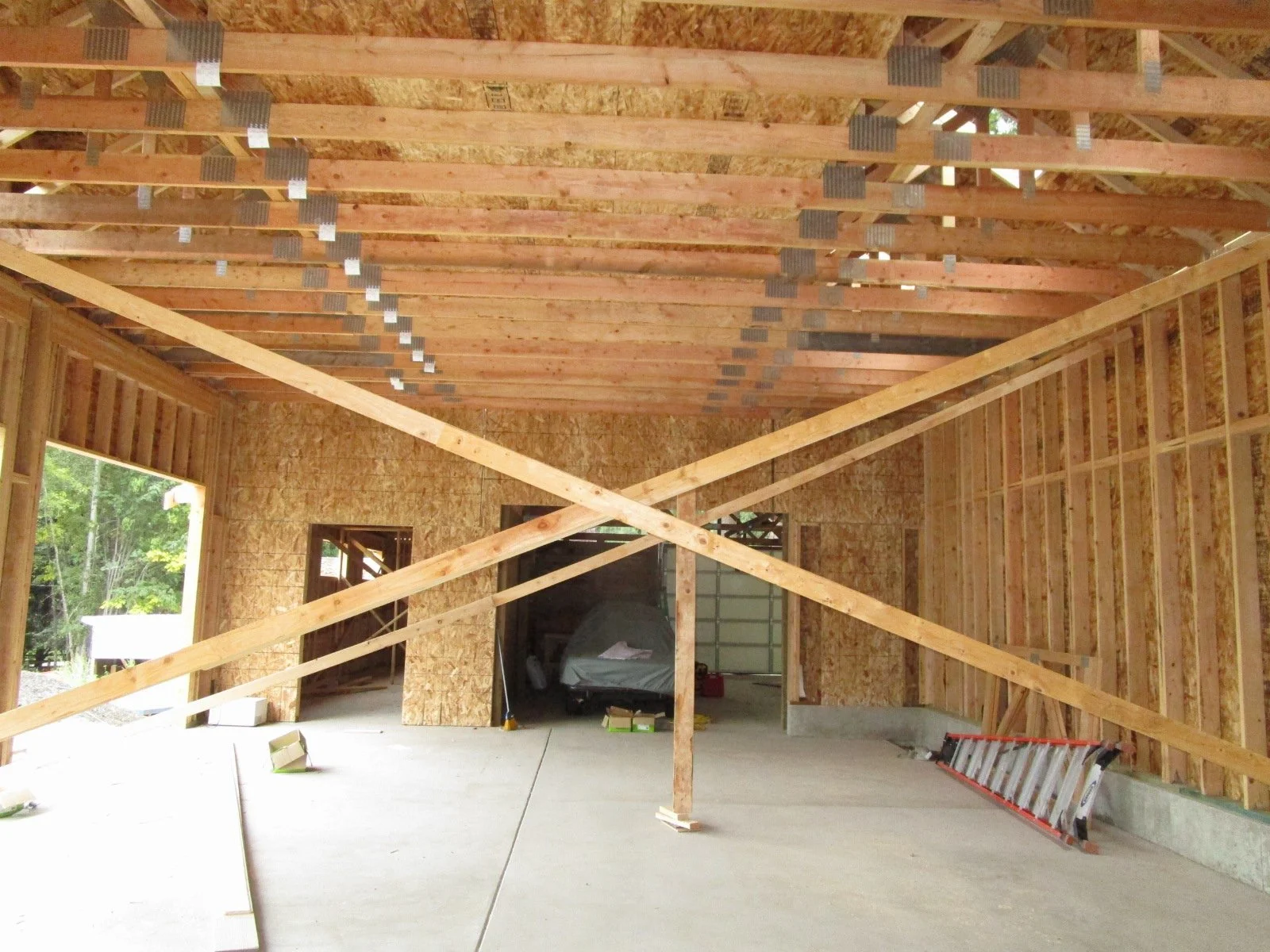 Getting close to removing the X-bracing.