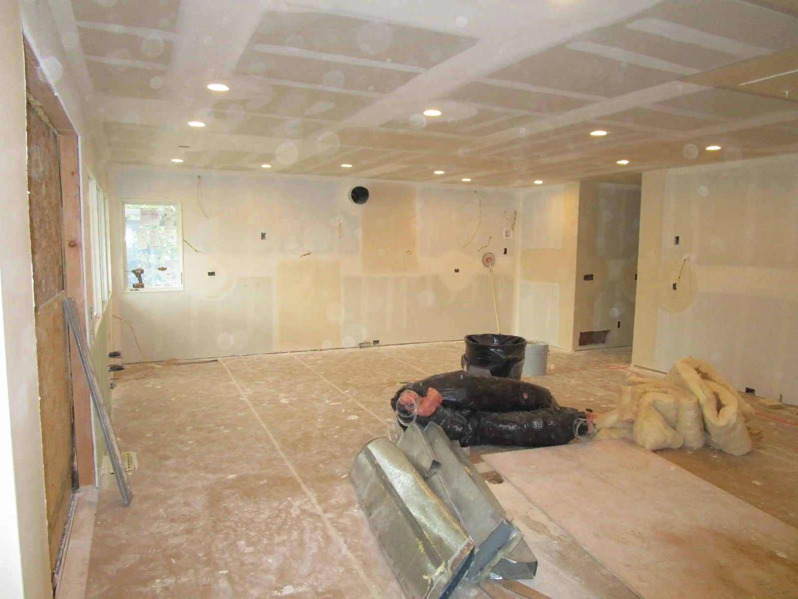 View towards the future kitchen.