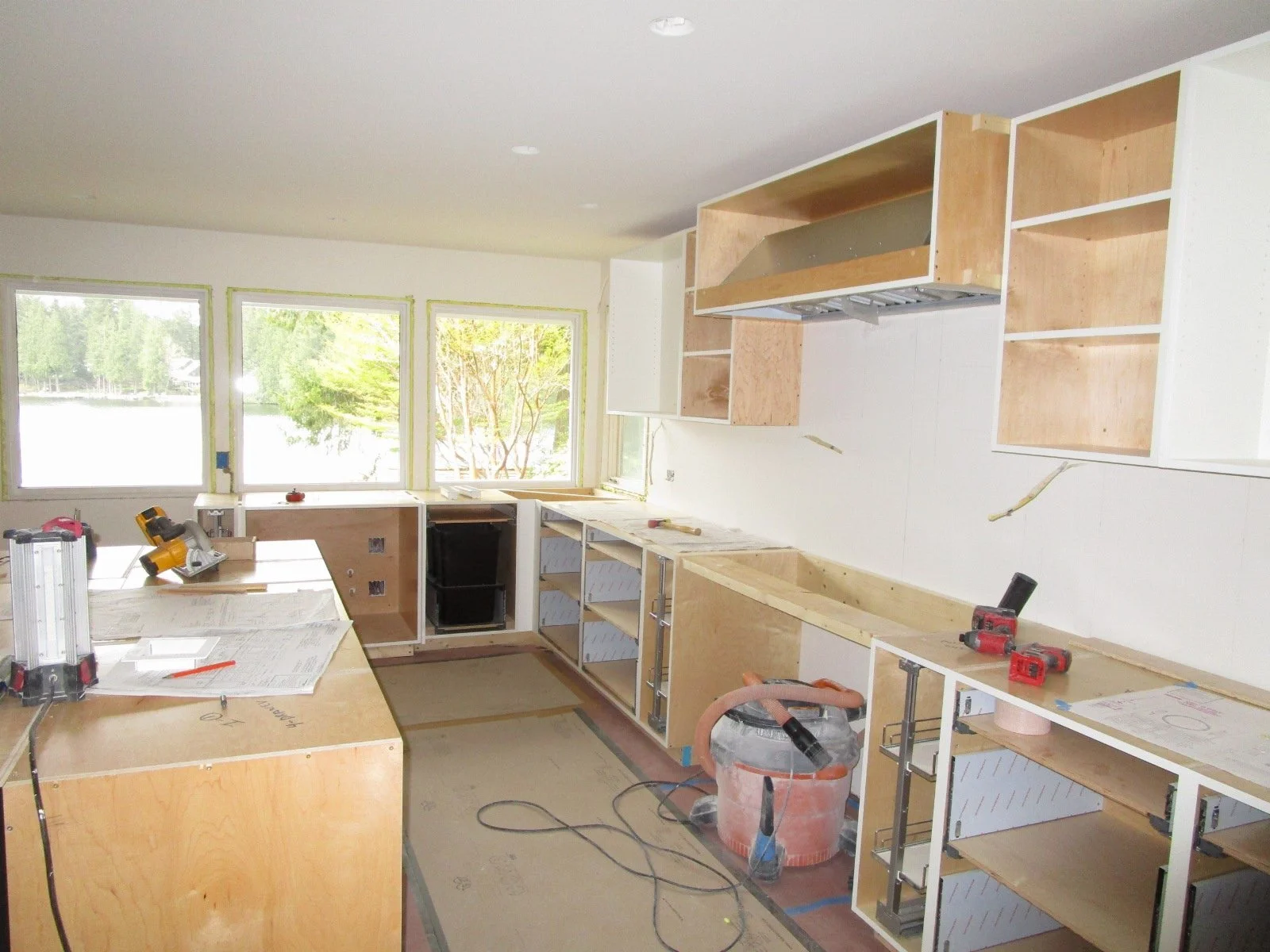 View of the kitchen.