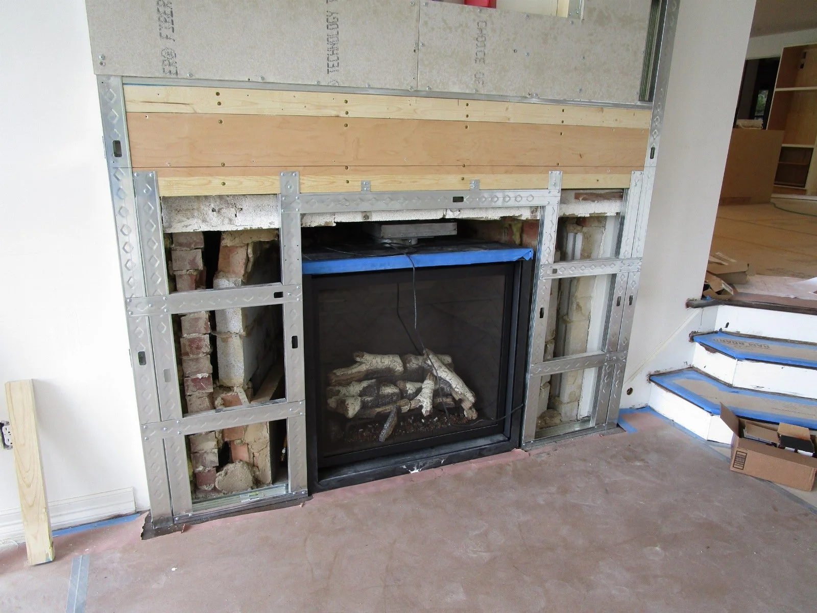 Decided to keep this fireplace and redo it.