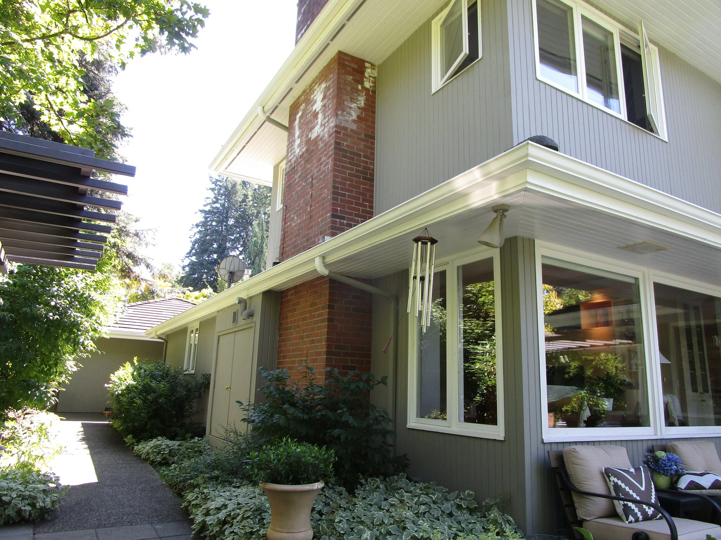 It's a big 2-story chimney to be removed.