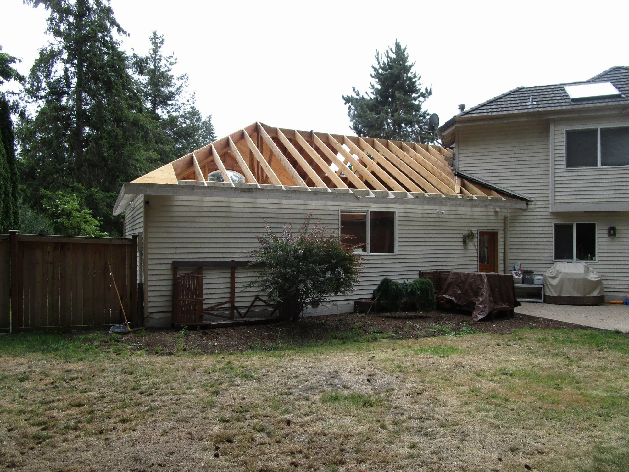 Back side during demo.