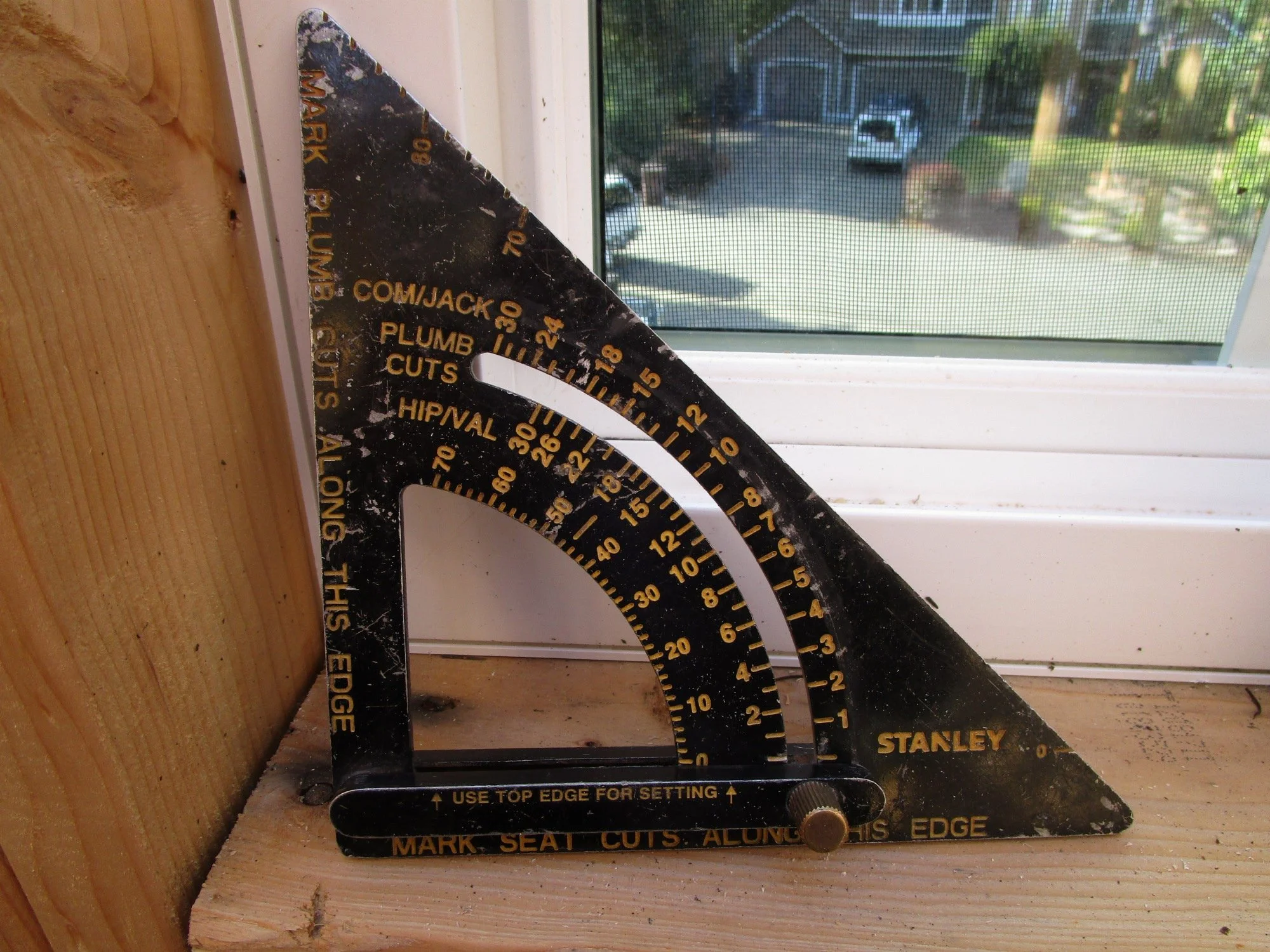 A well used tool for roof framing.