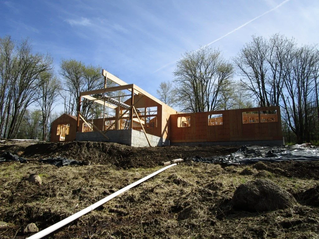 View of the covered cabana from outside.