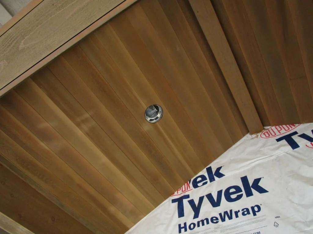 Some finish materials starting to go in, this is at the main entry.