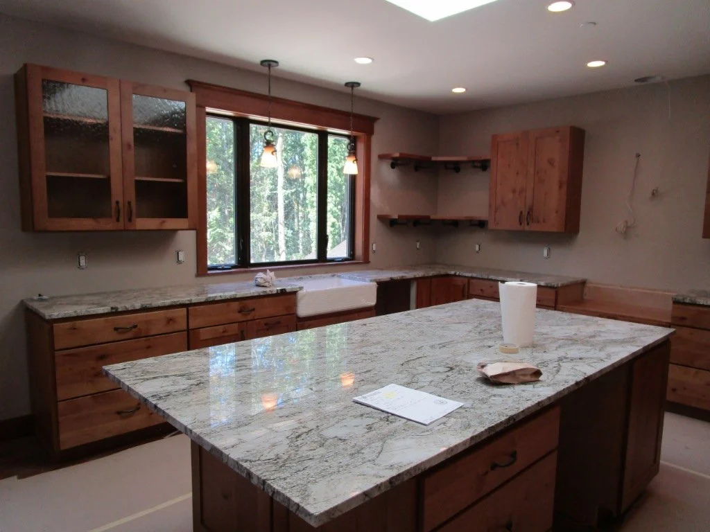 Kitchen being built.