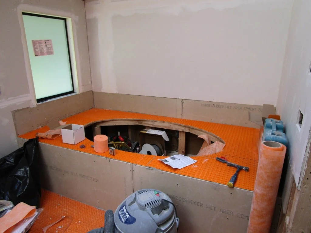 And on the surface of the soaking tub. The tile guys say this is the most electric radiant they have ever put in a bathroom.