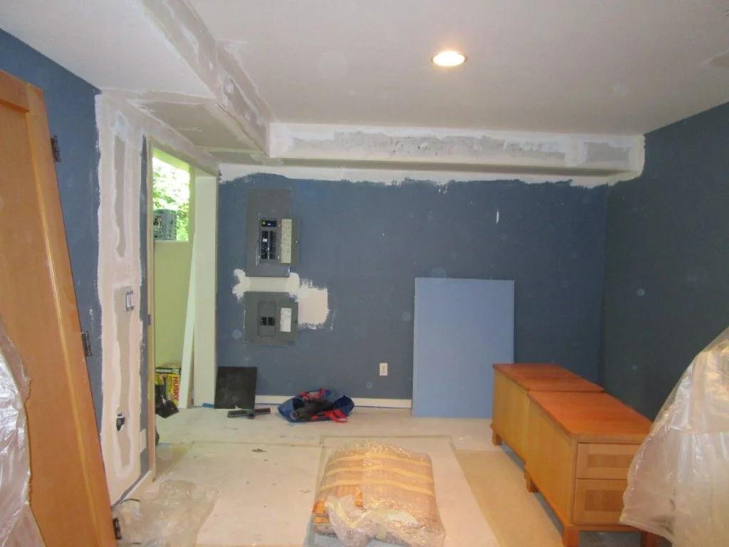 Same deal here, all this is to service a new powder bath upstairs.