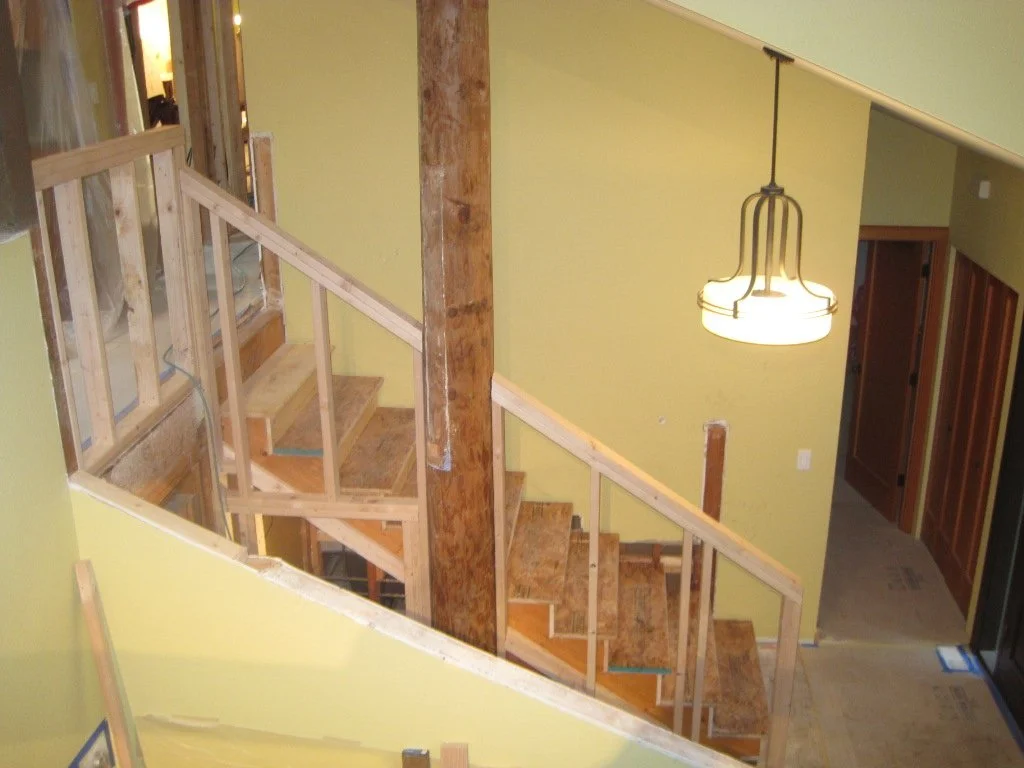 Between you and me, we'll see if that peeled column does stick around as the project moves along. It is not holding anything up anymore. But the owners like it, so it stays.