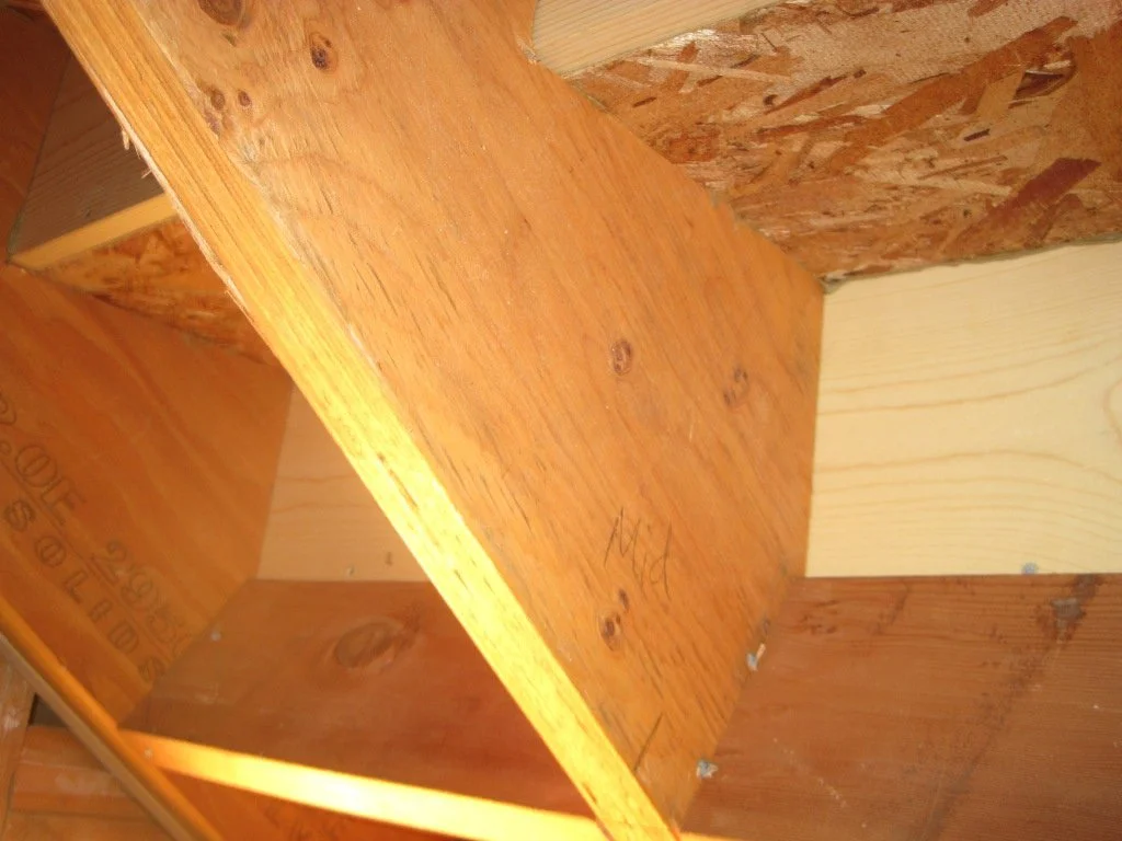 Builder was really happy using LVL members for the stringers in the stairs (rather than 2x12 sawn lumber). More dimensionally stable and straight which should lead to less squeaks in the stairs.