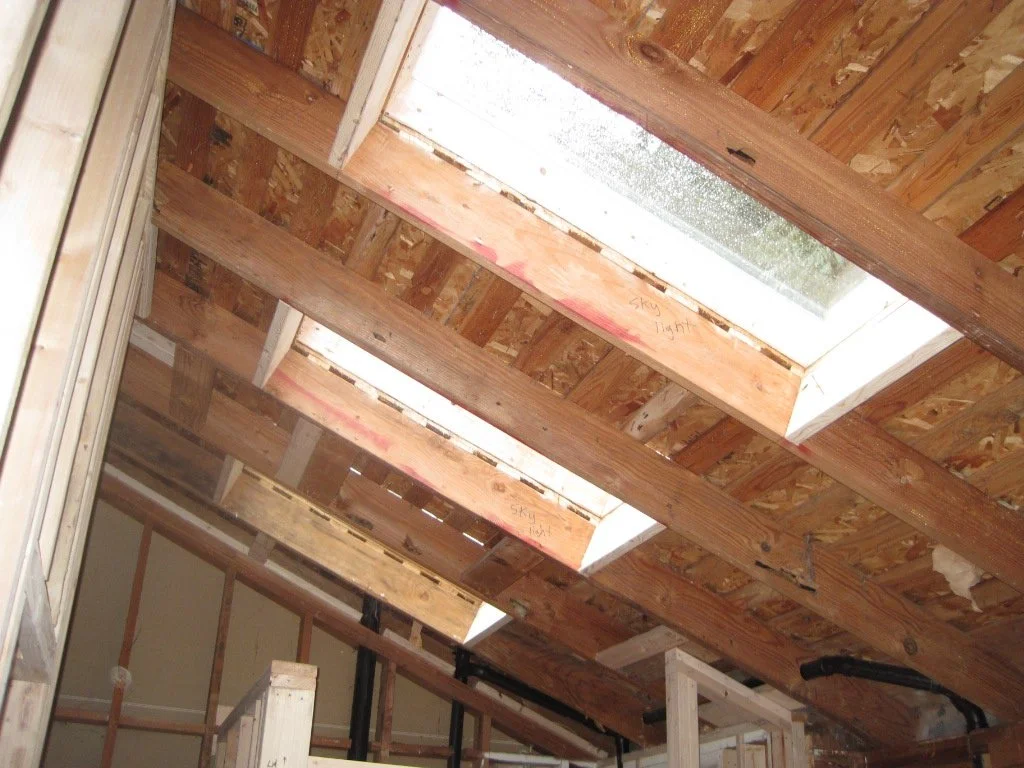 Adding 2 new skylights in the Master Bath to match the existing one at the far end.