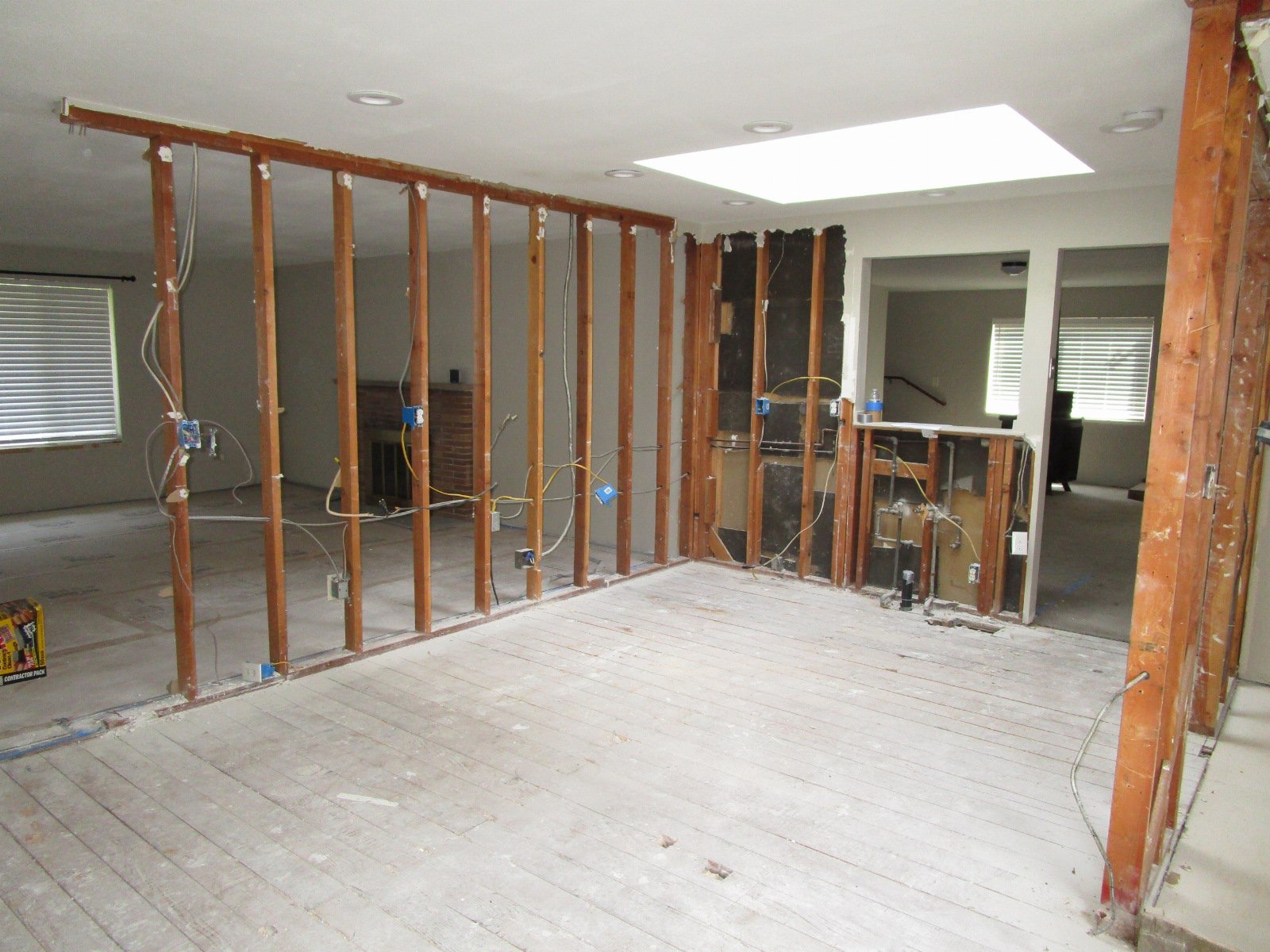 Demo has started. Old kitchen gone.