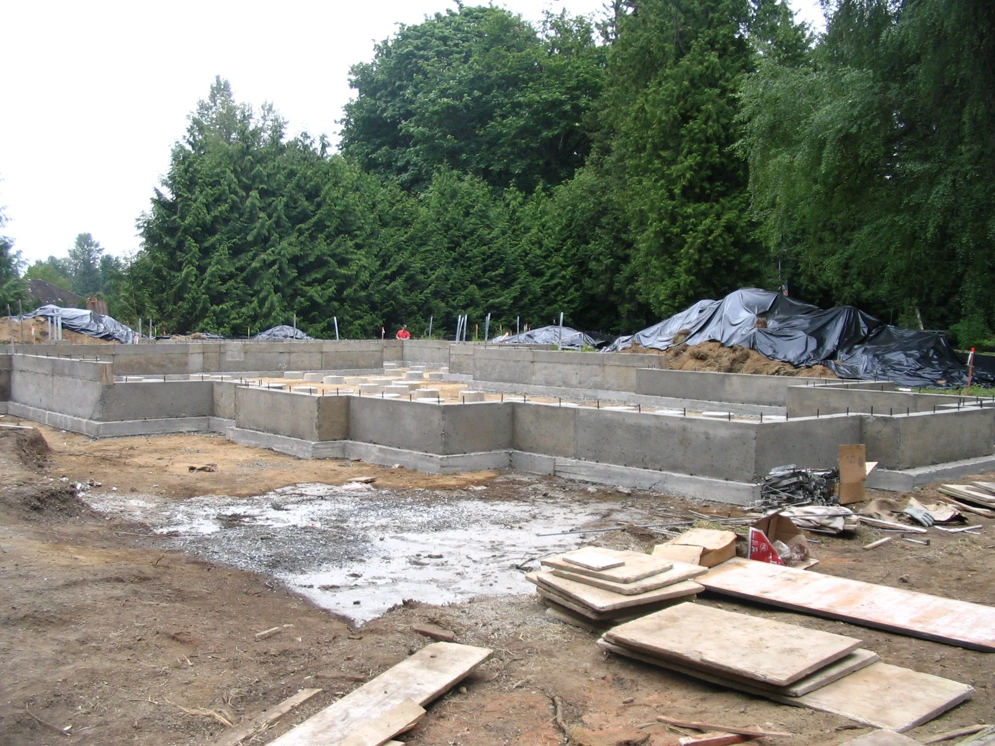 Foundation in place. At 6,000 SF, everything on this house is big.