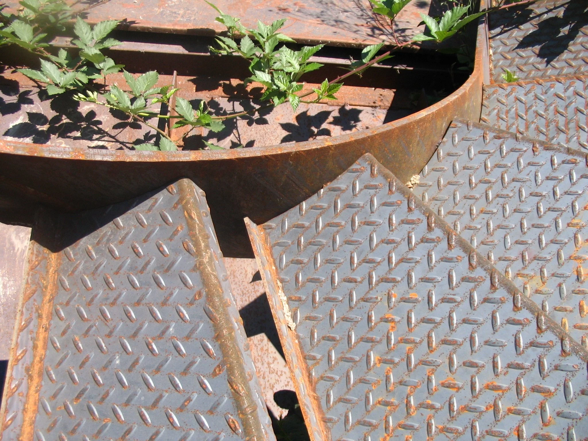 Off site, the curving stairs are being fabricated.