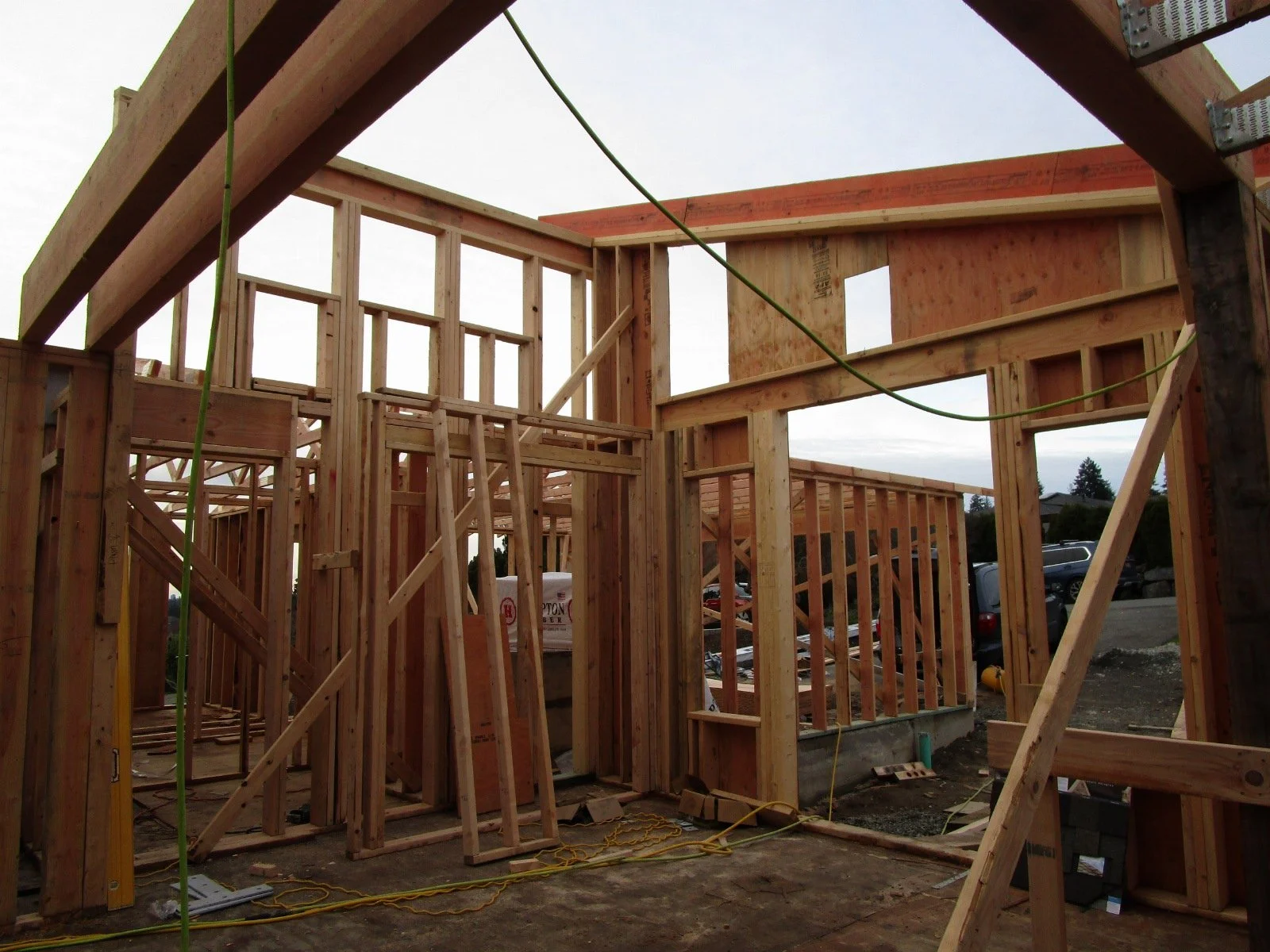 View of the entryway taking shape.