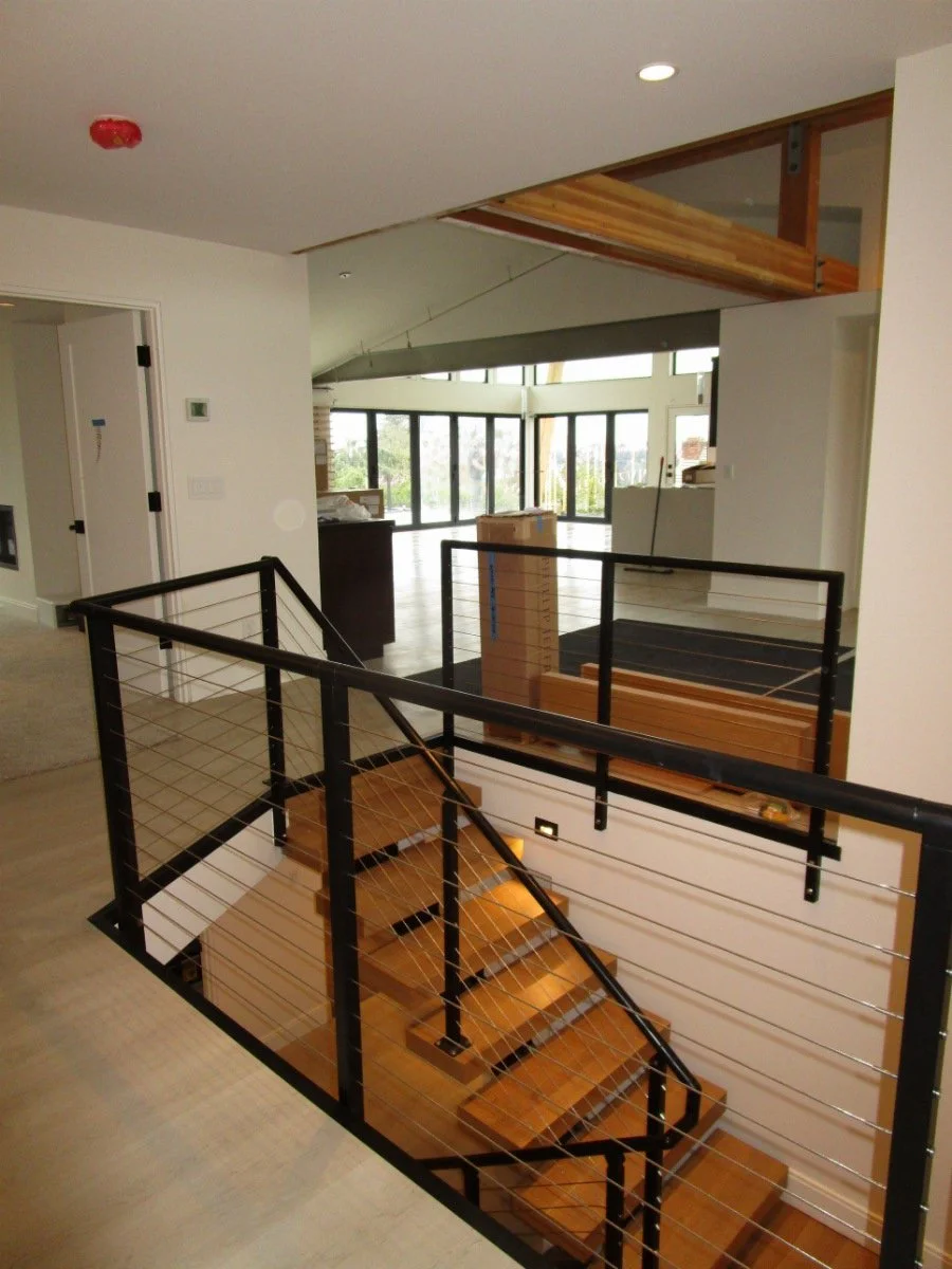 Stairs and guardrails almost done.