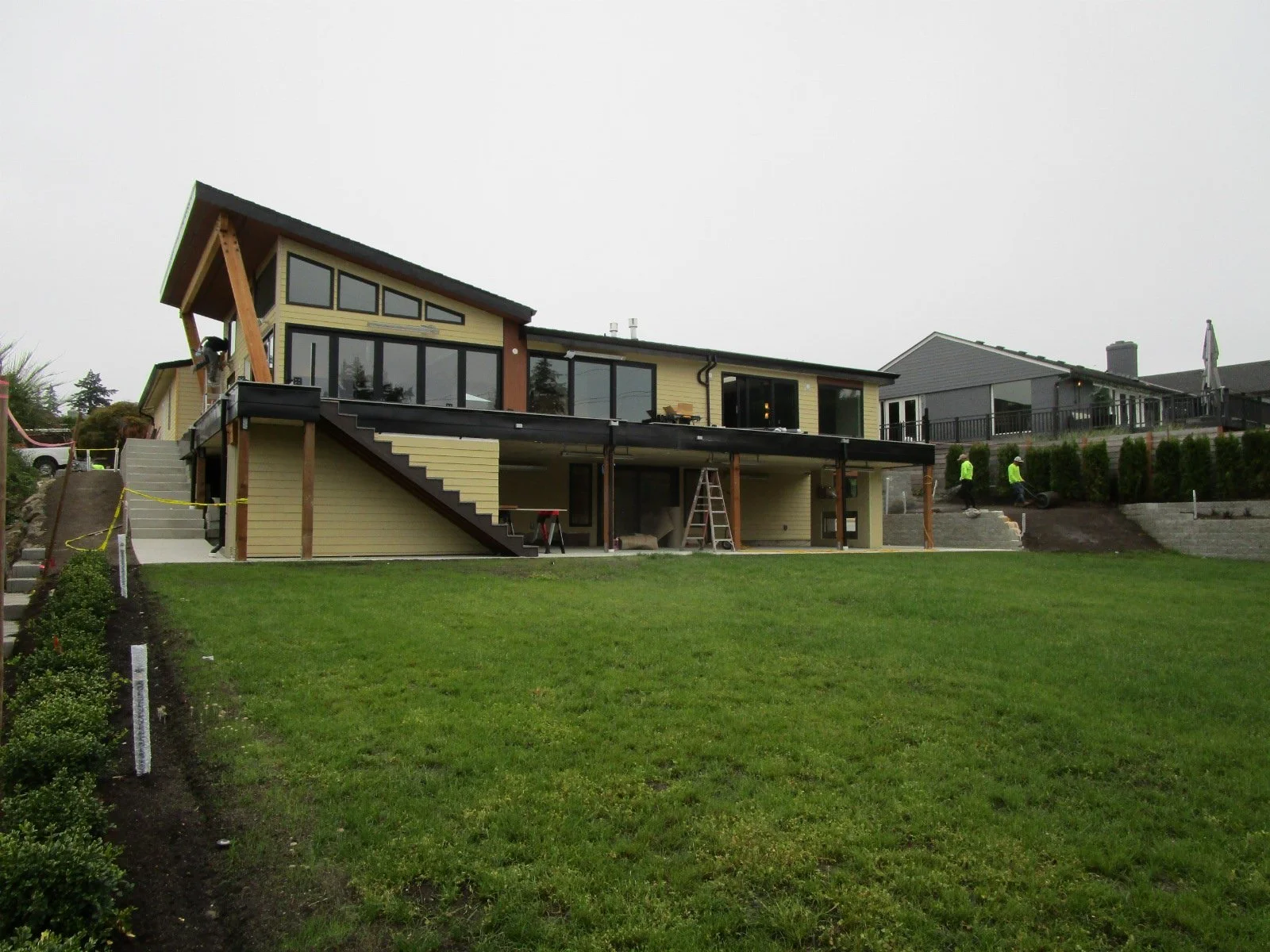 View from the back yard. Still to get paint.