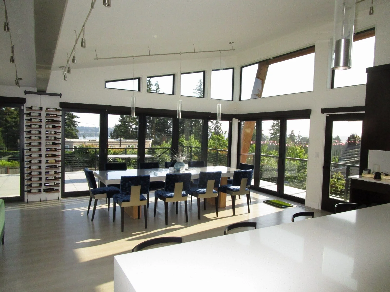 The Great Room area full of sunlight.