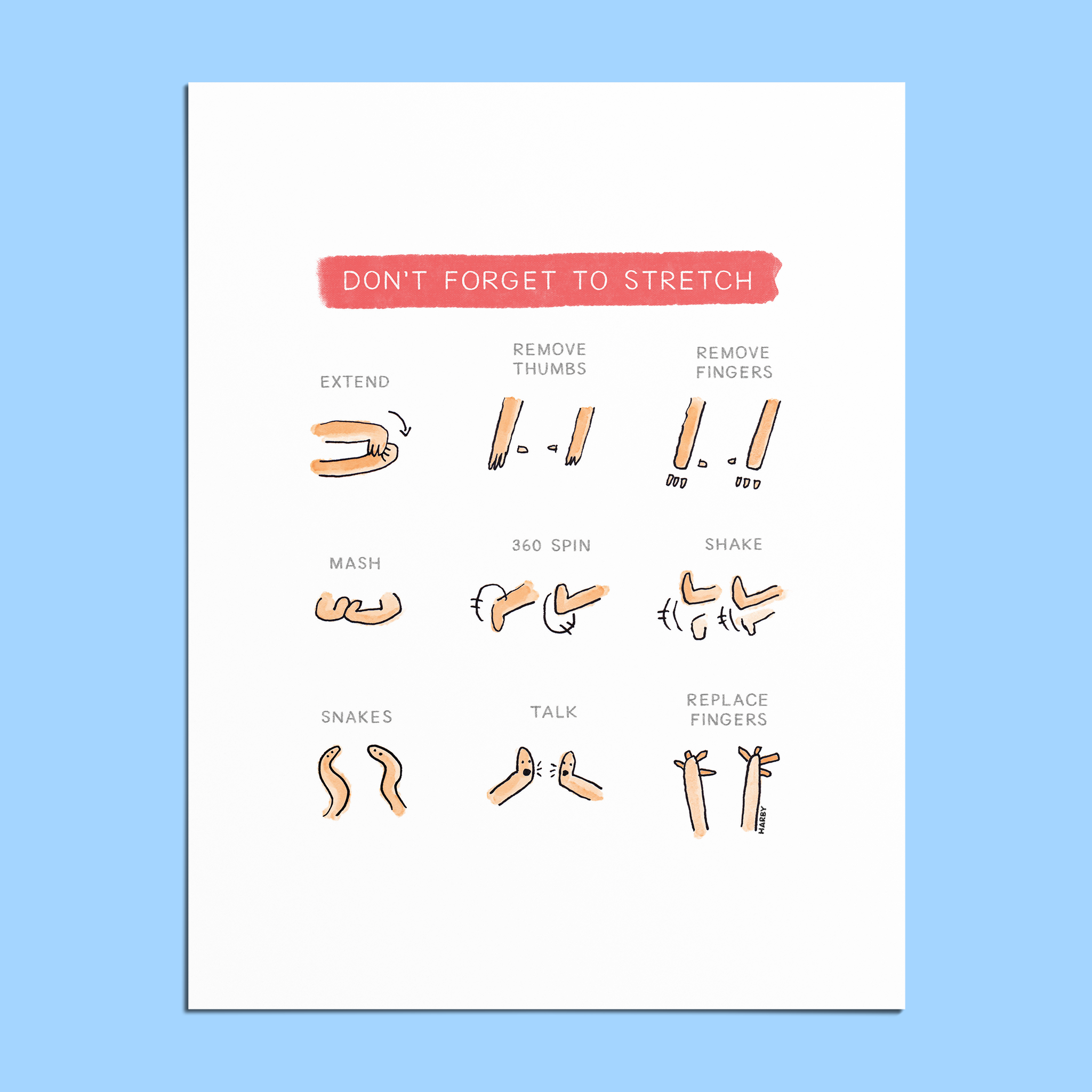 Don't Forget to Stretch (Digital Print)