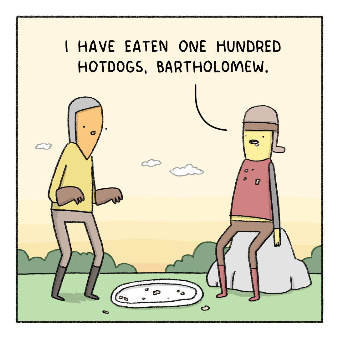 100 hot dogs