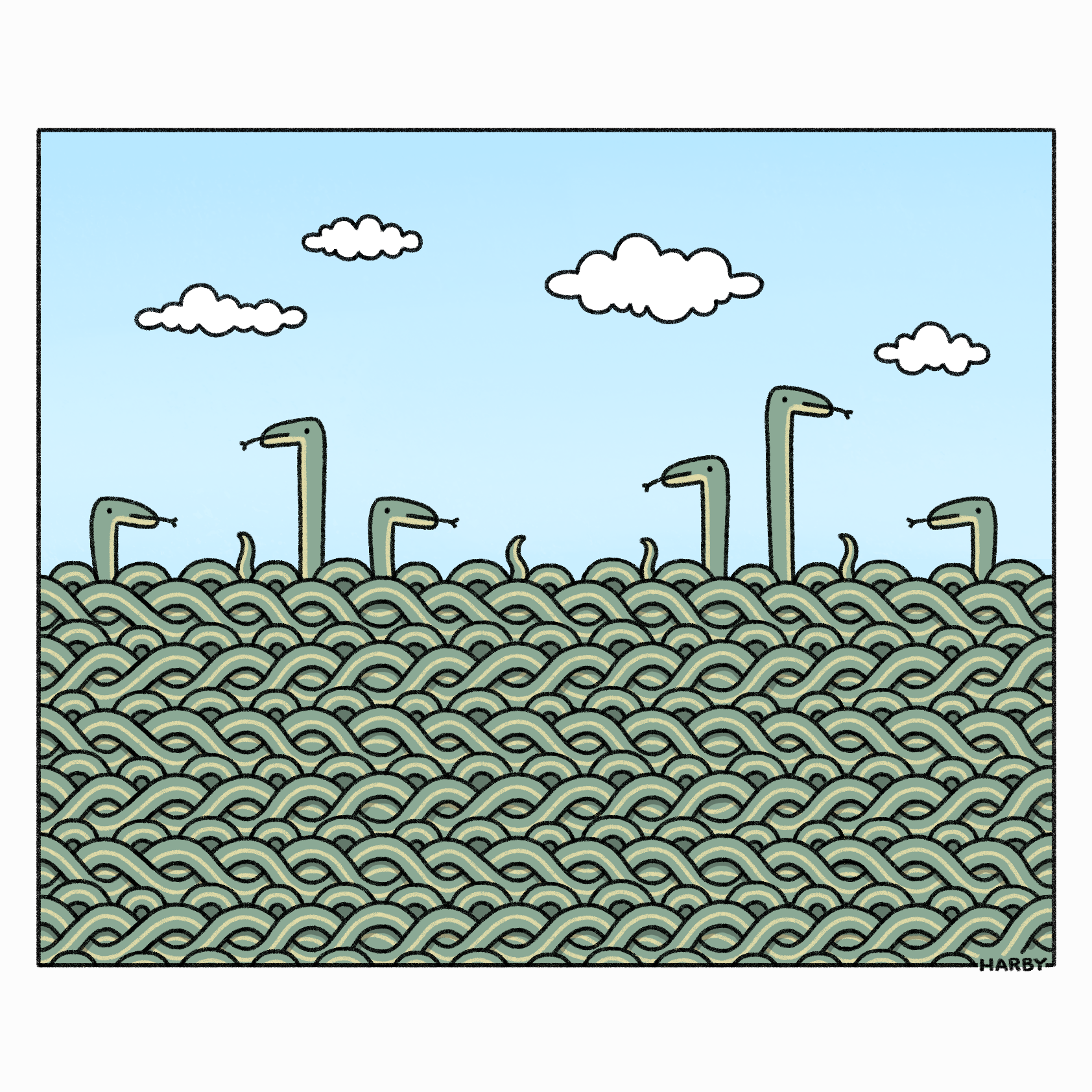 Narcisse Snake Den, Spot Illustration